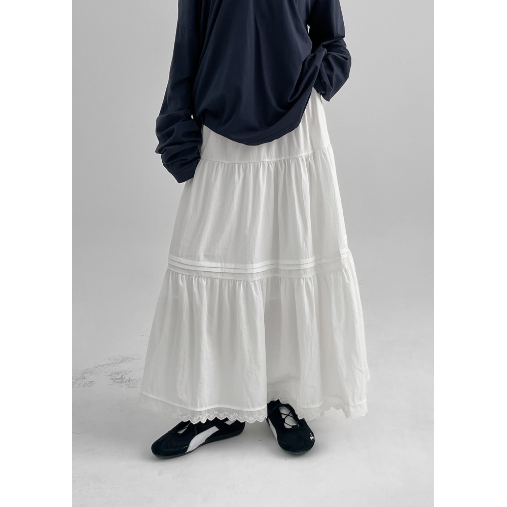 ブラックアップ クメルン バンディング カンカン ロングスカート