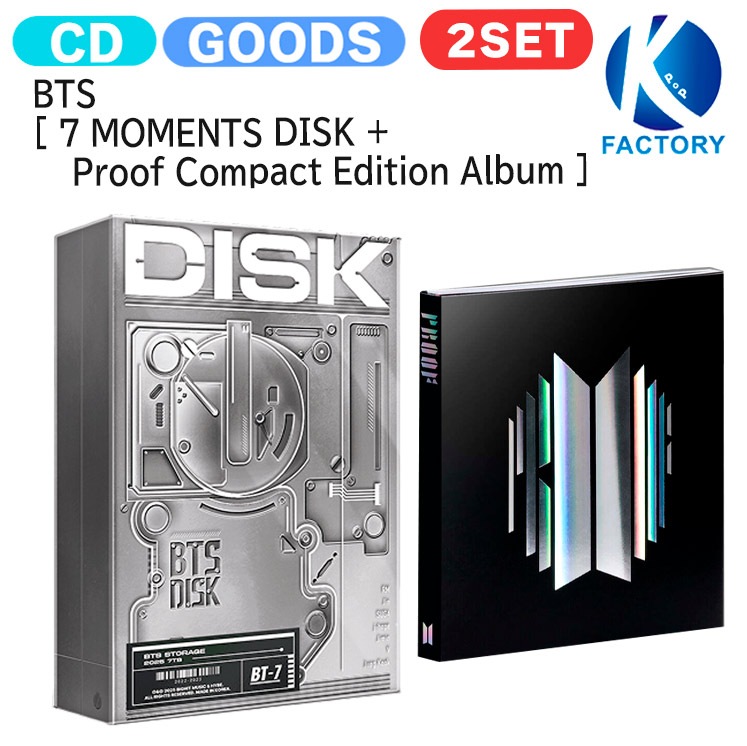 国内発送 [当店限定特典付] BTS [ 7 MOMENTS DISK + Proof Compact Edition Album ] 2種セット / 公式グッズ / 予約商品