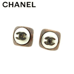 シャネル ココマーク ピアス アクセサリー メッキ CHANEL ゴールド パープル系 ストーン スイング 小物 B11A 箱 Accessories Earrings Coco Gold