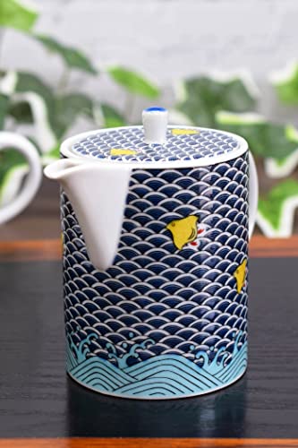 おしゃれ 九谷焼 急須 ポット 千鳥 陶器 高級 ブランド 和食器 日本製 茶こし網付