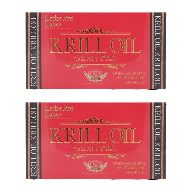 [2個セット]クリルオイルグランプロ 120粒 必須脂肪酸 DHA EPA 自然由来[ギフトラッピング対応]