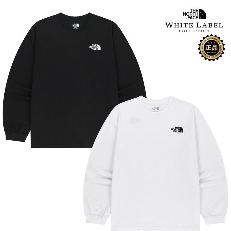 26SS新作 NT7TS02 WHITE LABEL ESSENTIAL L/S R/TEE 韓国限定ライン ロンT 長袖T クルーネック ワンポイントロゴ デイリー 春秋 タウンユース 韓国 ギフト