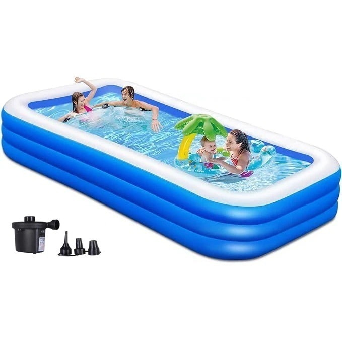 ビニール プール 大型 家庭用 プール 子供用プール ビニール ファミリープール 3レイヤー水遊び スイミング折りたたみ式収納便利安全無毒厚く耐摩擦 対策 260*171*60CM