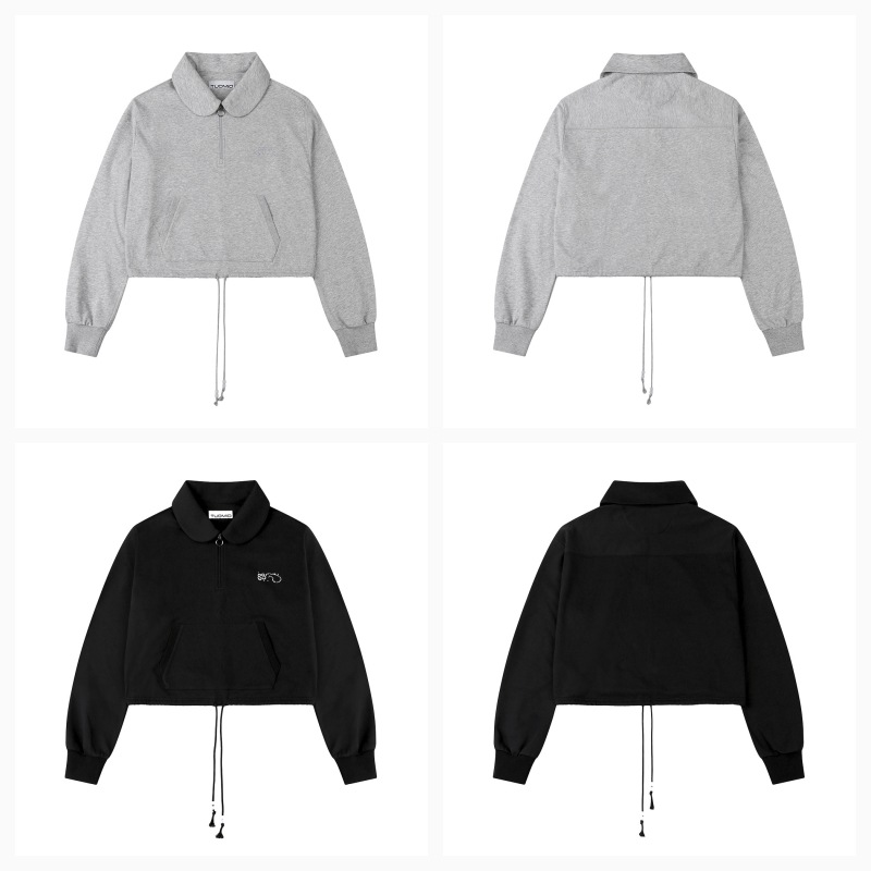 【TUOMIO】ROUND COLLAR STRING TOP : 2COLORS