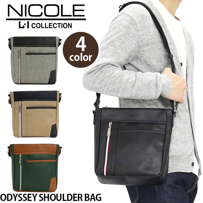 ショルダーバッグ スクエア 紳士 バッグ ななめ掛け A5 四角 男性 男女兼用 odyssey NIL263 7,920円