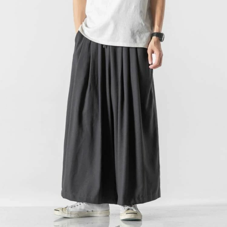 メンズ 秋 3XL ワイド コットンリネン モード系 4XL ストリート系 L M ナチュラル はかまパンツ パンツ 夏 リネンパンツ 春 パンツ リネン 大きいサイズ 袴パンツ ガウチョパンツ ワイ