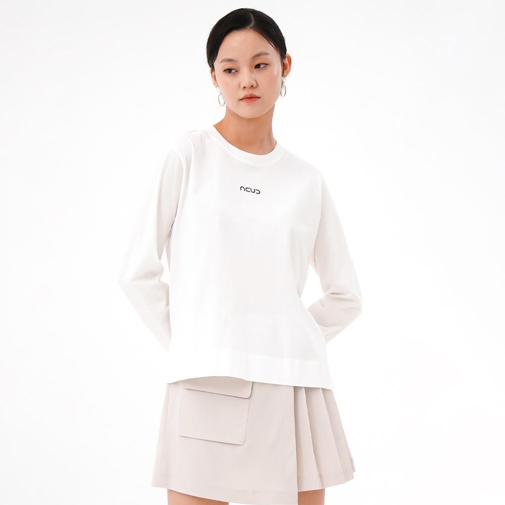 ACUD 長袖ロゴTシャツ_ホワイト