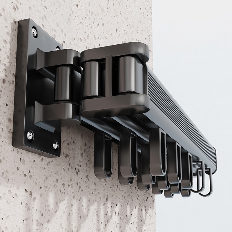 折りたたみ衣服ラック壁に取り付けられた家庭用バルコニーの外の屋内湾の窓は見えないクールな衣服rodロッドテレスコピックキルト乾燥アーティファクト