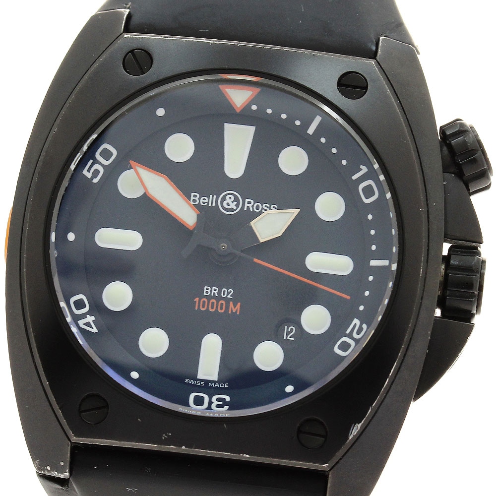 ベル＆ロス Bell＆Ross BR02-20 カーボンフィニッシュ デイト 自動巻き メンズ _899517【中古】
