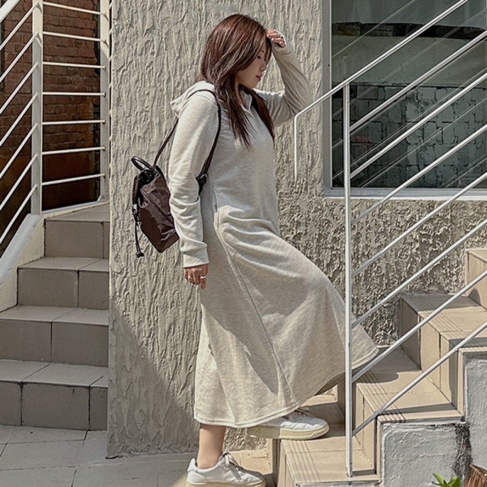 (JSTYLEのイーブレット) イーブレットラプインボタンパーカーロングドレス JSTYLE