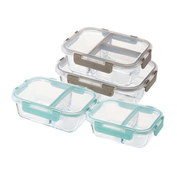 ガラス仕切り 基本4種 分け仕切り ガラスおかず箱セット