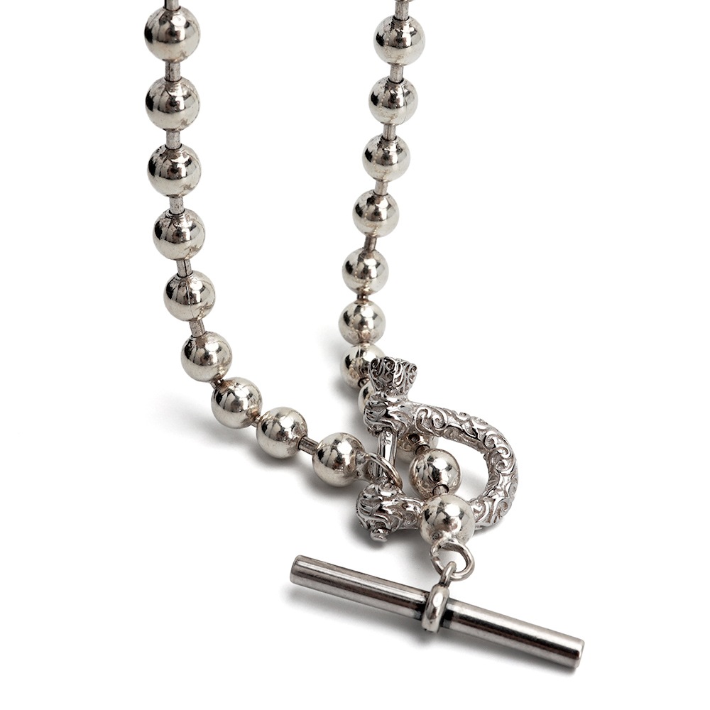 S925 ボールチェーンネックレス 唐草 [ns205]