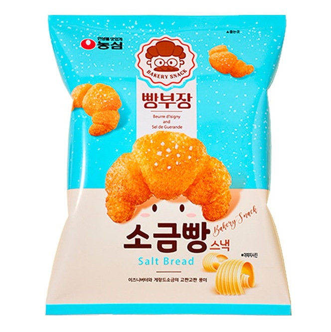 送料無料　パン部長 塩パン 55g 16袋 お土産 韓国お菓子 おやつ おつまみ スナック デザート