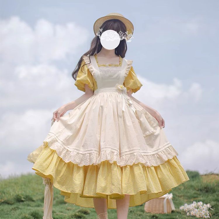 新入荷 最安値 可愛い！ロリータ ベール フランス風 レトロ ワンピース ロリータ 日常用スカート ツーピース メイド服 コスチューム