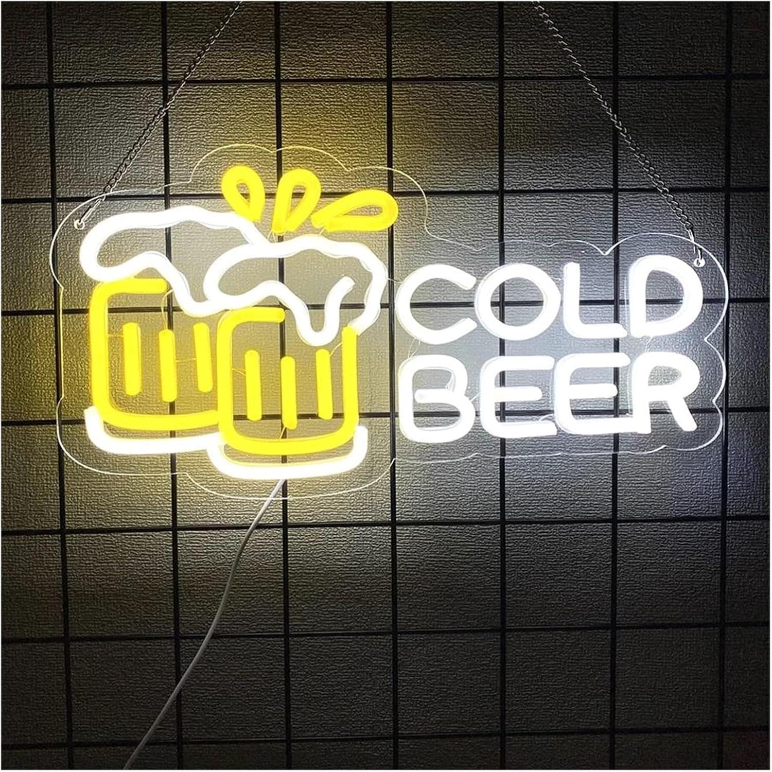 ビールネオンサイン COLD BEER 店内装飾 BEER看板 LEDネオン看板 光る看板 ネオンライト ネオン管 無段階調光 USB給電 壁掛け/吊り下げ両用 屋内用 店舗用 酒瓶の棚 クラブ 自宅