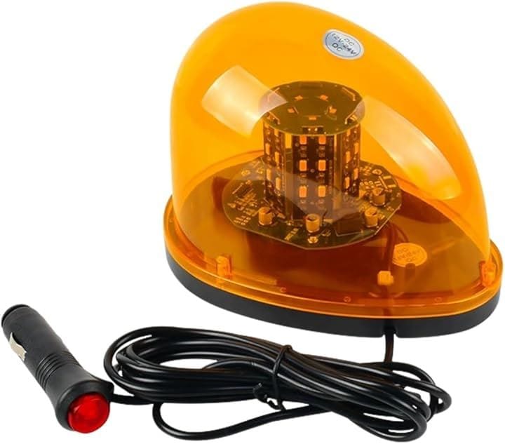 パトランプ 回転 灯 LED 36 警告 小型 ライト 緊急 車両 点滅 信号 非常 用 安全 誘導(イエロー)