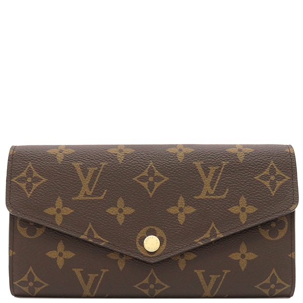 ルイヴィトン LOUIS VUITTON 長財布 ポルトフォイユ サラ モノグラムキャンバス モノグラム×フューシャ ゴールド金具 茶 M62234 RFID【中古】