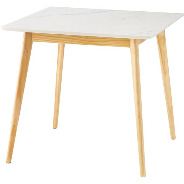 スクエアテーブル ホワイト 約 W80xD80xH72cm 組立式