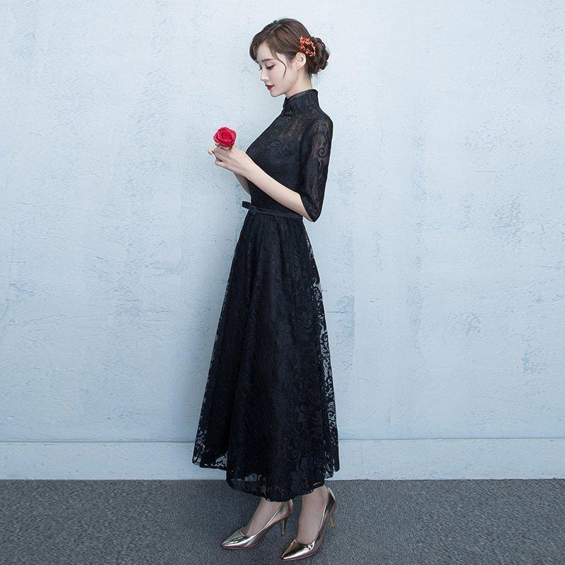 本日限定 2枚購入で150円OFF パーティードレス20代30代40代50代結婚式ワンピース大きいサイズ袖ありフォーマルロングワンピース膝丈お呼ばれドレス服装服女性二次会親族 新品追加 送料無料