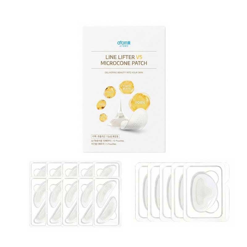 【新商品】アクロパス ラインリフター V5 マイクロコーン パッチ フェイス用 韓国コスメ / 目元・口元用10パウチ 眉間用5パウチ