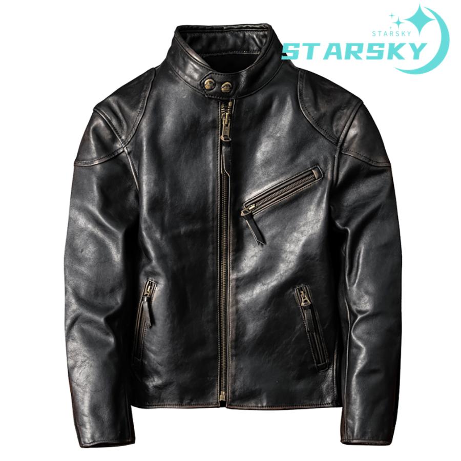 急速発送 メンズ　レザージャケット　馬革　 レトロ　本革ジャケット　ライダースジャケット　フライトジャケット　レザーコート　防寒 　大きいサイズ　高品質