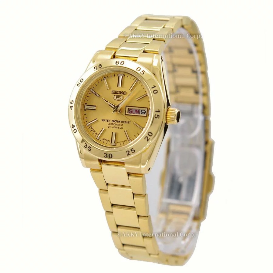 SEIKO5 スポーツ 機械式 自動巻き ゴールド 海外モデル 日本製 レディース SYMG44J1 腕時計 19,586円