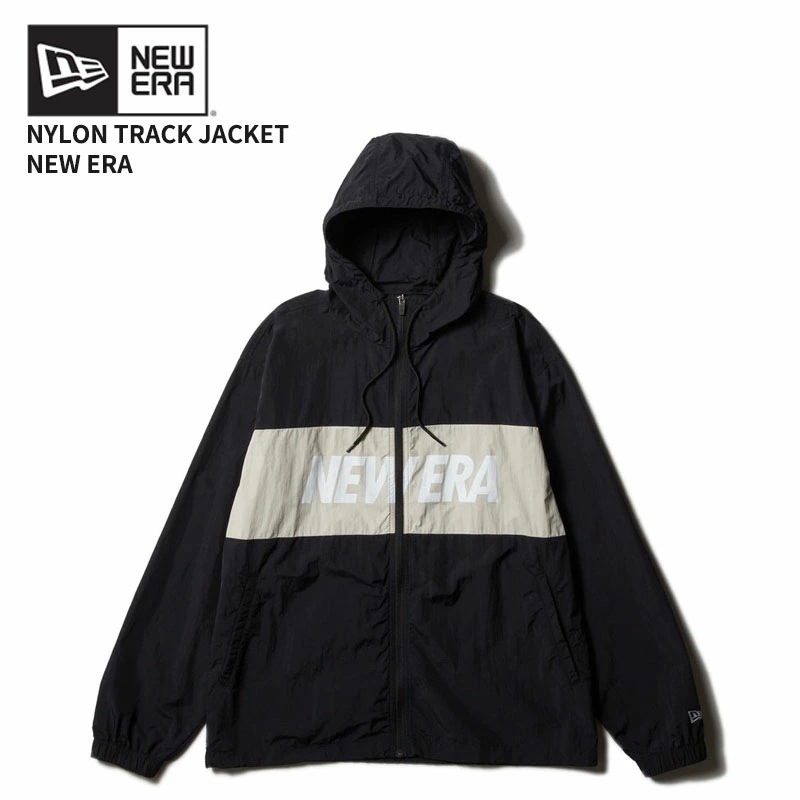 ニューエラ ナイロンジャケット NEW ERA ナイロン トラックジャケット NEW ERA ブラック パーカー 防風アウター パフォーマンスアパレル