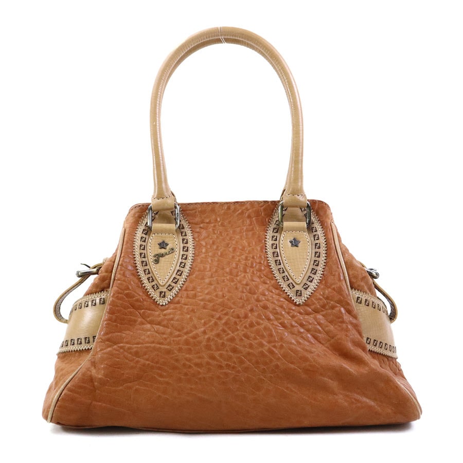 フェンディ FENDI ハンドバッグ レザー ブラウン レディース 56206a