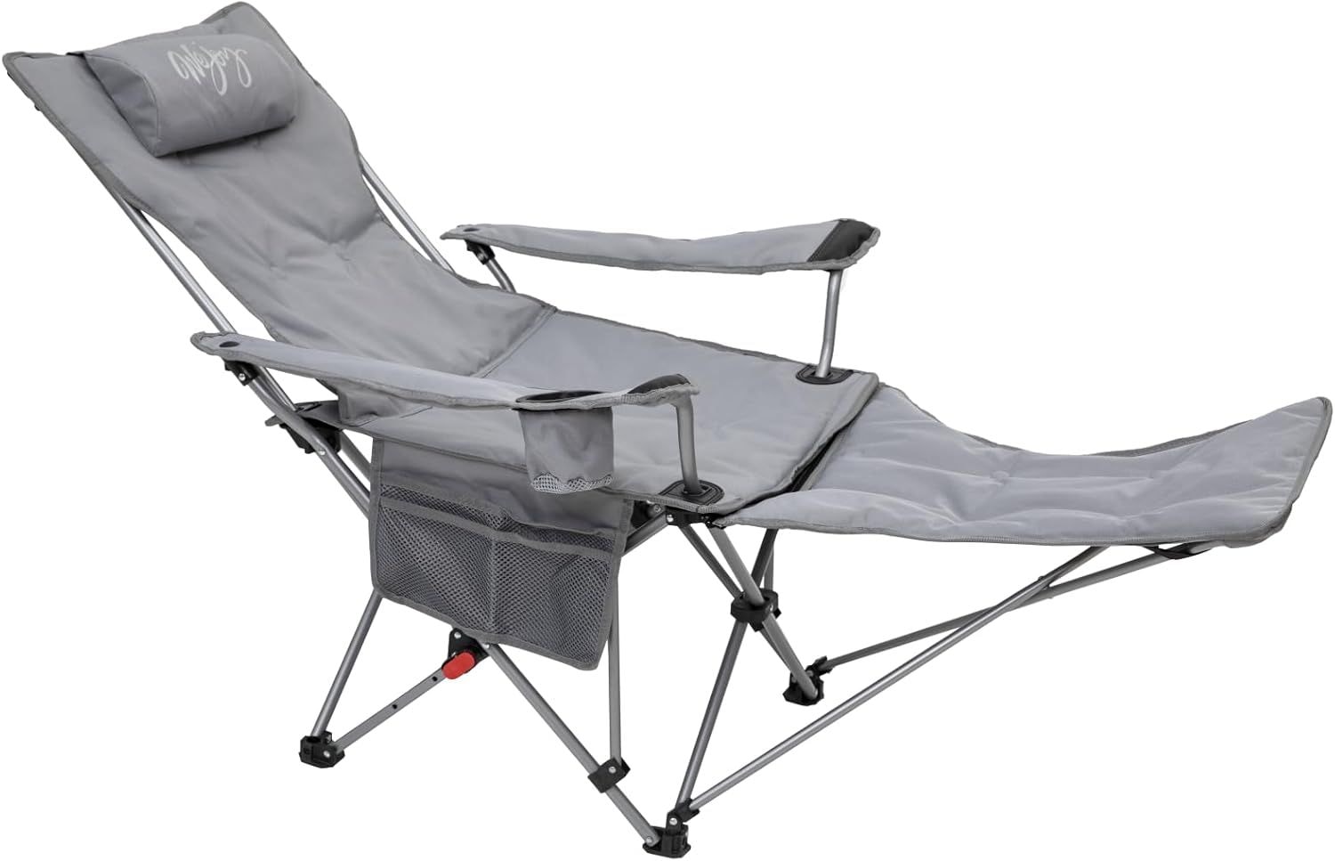 アウトドア チェア リクライニング 折りたたみ キャンプ チェア コンパクト 携帯便利 サマーベッド機能＆カップホルダー付き 車中泊・運動会・花見・キャンプに最適