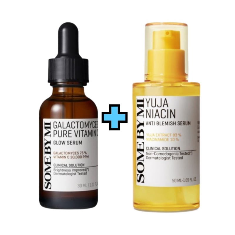 [2点セット]ガラクトミセスピュアビタミンCグローセラム 30ml+ユズナイアシンアンチ ブレミッシュセラム 50ml/ナイアシンアミド/ビタミンC美容液/シミ/くすみケア