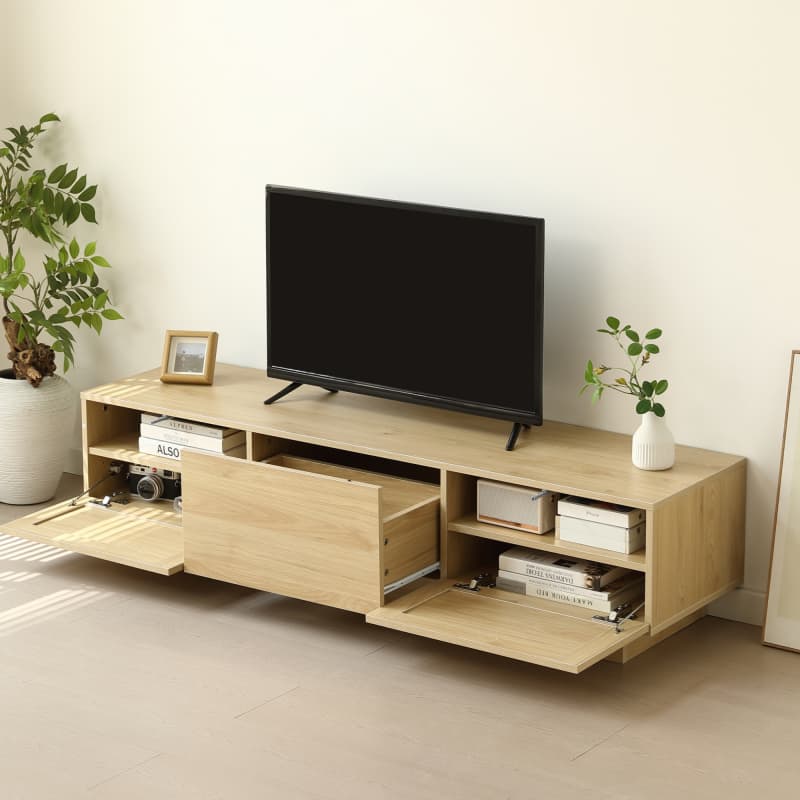 【国内即発]】【幅150cm】テレビ台 ローボード 収納 テレビボード テレビラック リビングボード ラタン風 北欧 引出し収納 TV台 TVボード ロータイプ 棚 シンプル スリム 大容量