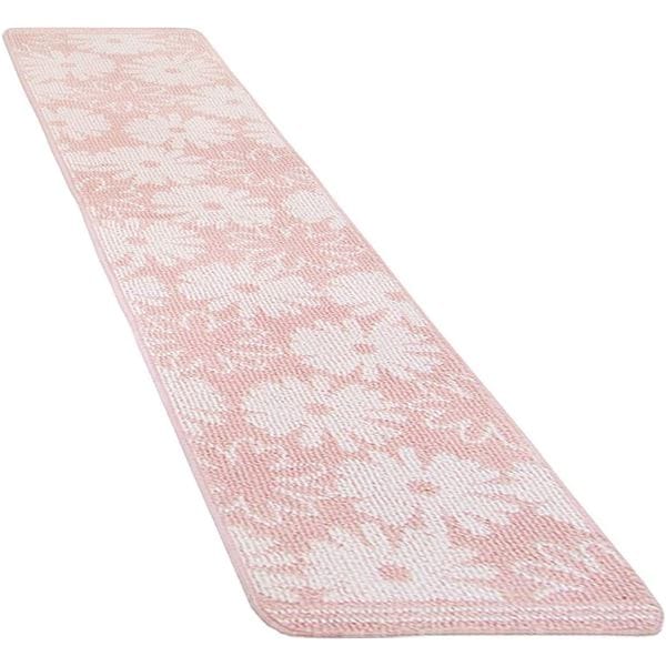 [2個セット] ルックス キッチンマット シュクレ 約45x240cm ピンク