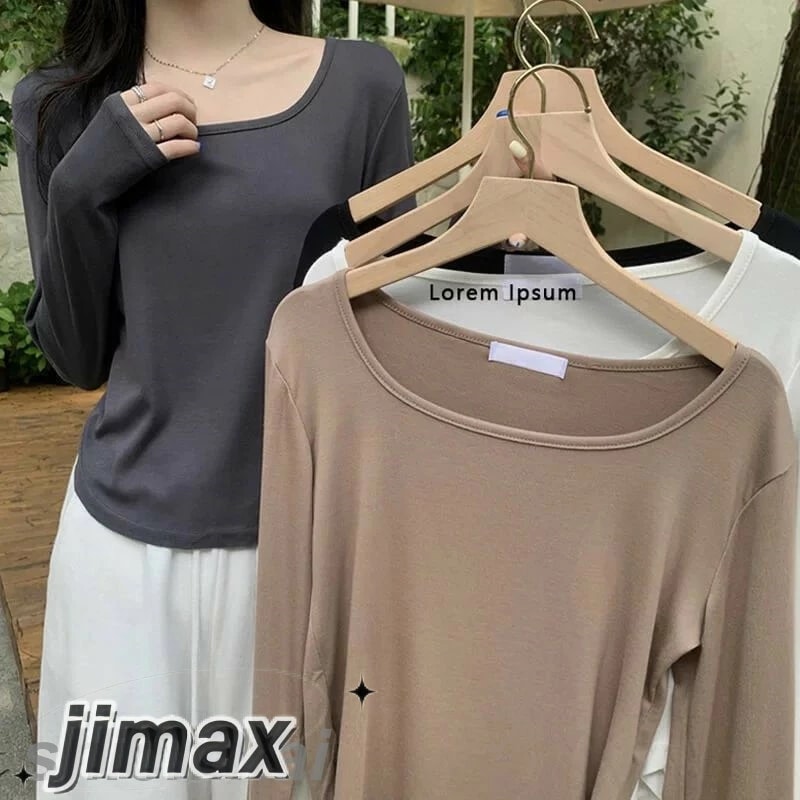 無地UネックベーシックTシャツ 長袖トップ レディース ボトムスシャツtシャツ 綿100% クルーネック 無地ロンT インナー かわいい 長袖Tシャツ ロングTシャツ ロングtシャツ 長袖ティーシャツ 5,073円