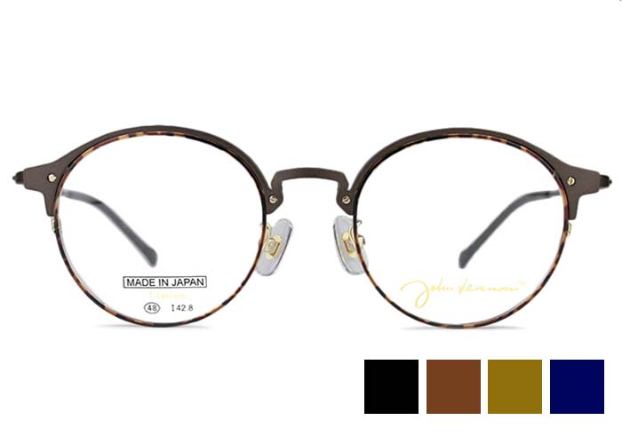 メガネ ジョンレノン John Lennon プレミアム jl-p305 ブロー 限定トレー付き 日本製 チタン 軽量 丸メガネ ボストン（フレームのみ / 度付き / 度なし 伊達) 遠近両用 老眼