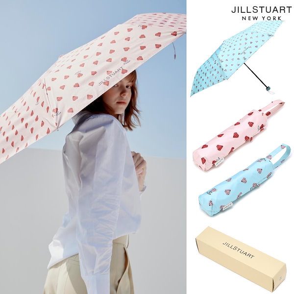 傘・レイングッズ JILLSTUART [PETIT HEART] Pattern production umbrella 4BFK539 Qoo10] JILL STUART Petit pattern lightw