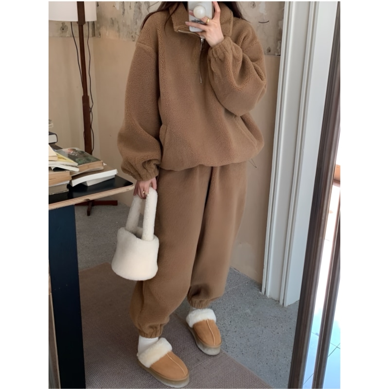 万能オーバーサイズ ハイネックフリースセット 5,051円
