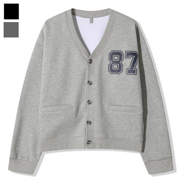 メンズ ボストン 87 Vネック 裏起毛カーディガン AC-CA-Q081-メランジ