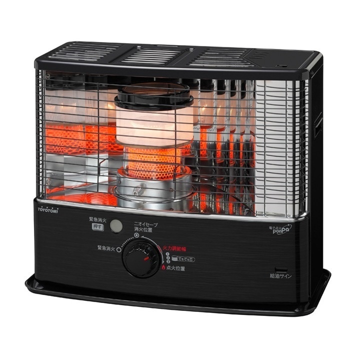 反射型石油ストーブ HRC-W3624-B ブラック