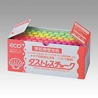 （まとめ買い）日本理化学 ダストレス 学校用蛍光色 4色込72本入 DCK-72-4C 00052594 [x3]