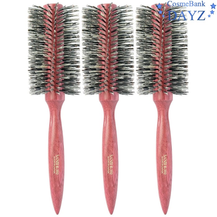 サンビー ロールブラシ R-352 3点セットらせん植毛 ブローブラシ