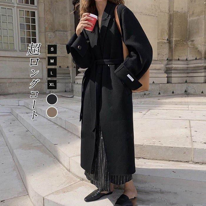 超目玉新品 チェスターコート ロングコート レディース ロング丈 ジャケット アウター コート 長袖 あったか 厚手 モード カジュアル オフィス 上品 黒 秋 冬