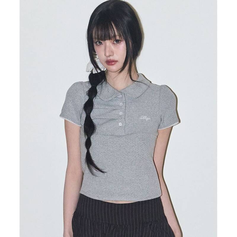 ILLIGO ドットピンタックカラーTシャツ メランジ 26SPTOP14ML 412971