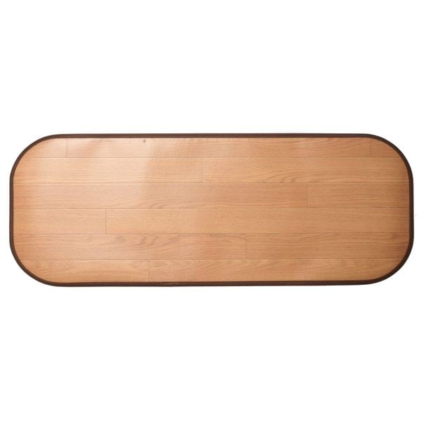 木目調フリーマット/フロアマット 60150cm ライトベージュ 消臭抗菌撥水 ホットカーペット床暖房対応 洗える 日本製