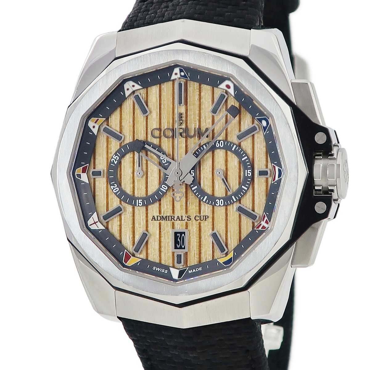 アドミラル AC-ONE 45 クロノグラフ A116/03363 自動巻き メンズ OH済 12角形 茶 アドミラルズカップ 信号旗 3年保証