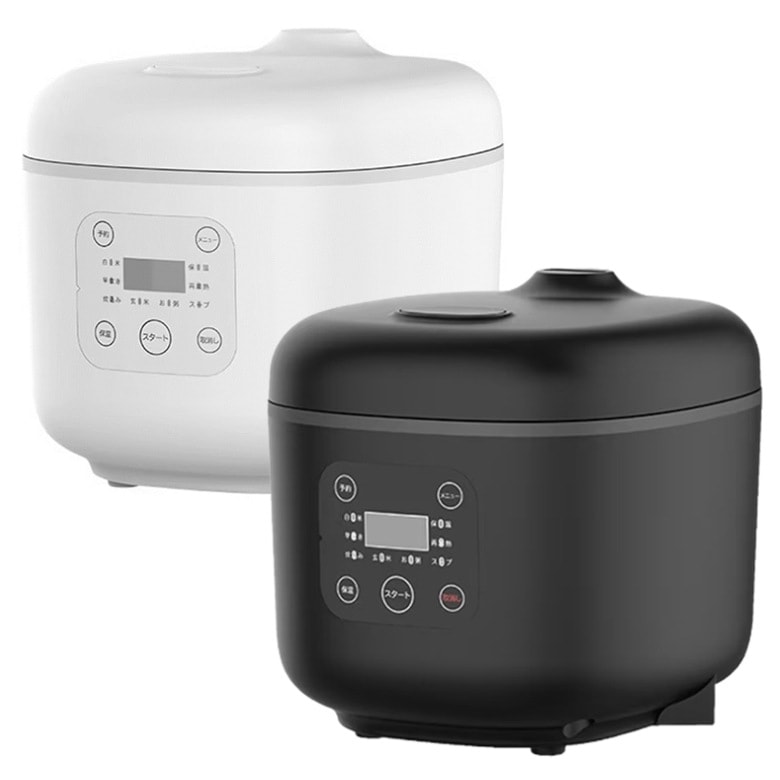 置き場所に困らない コンパクト炊飯器 OKOMEDAKI RM-204H 3合炊き お手入れ簡単 シンプル設計 早炊き 再加熱 白米 玄米 おかゆ 炊き込みごはん スープ