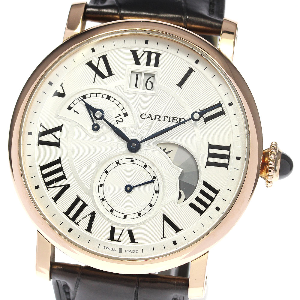 カルティエ CARTIER W1556240 ロトンド ドゥ カルティエ K18PG グランドデイト レトログラード 自動巻き メンズ _792404【中古】 619,800円