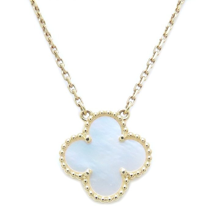 ヴィンテージ アルハンブラ ネックレス マザーオブパール VCARA45900 K18YG /294034【中古】