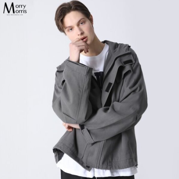 LEOT ミニマルポケット フード フィールドジャケット