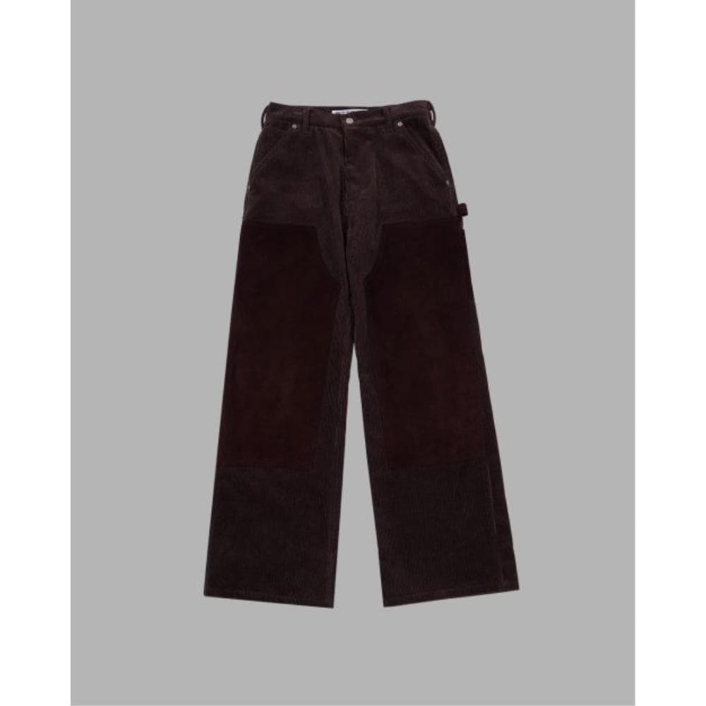 THE MUSEUM VISITOR CORDUROY SUEDE CARPENTER PANTS BROWN