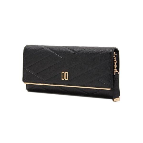 AK水原店 ハンドバッグ ブラック カーライル パターン ゴールド DD 3段 長財布 DCWA5F411